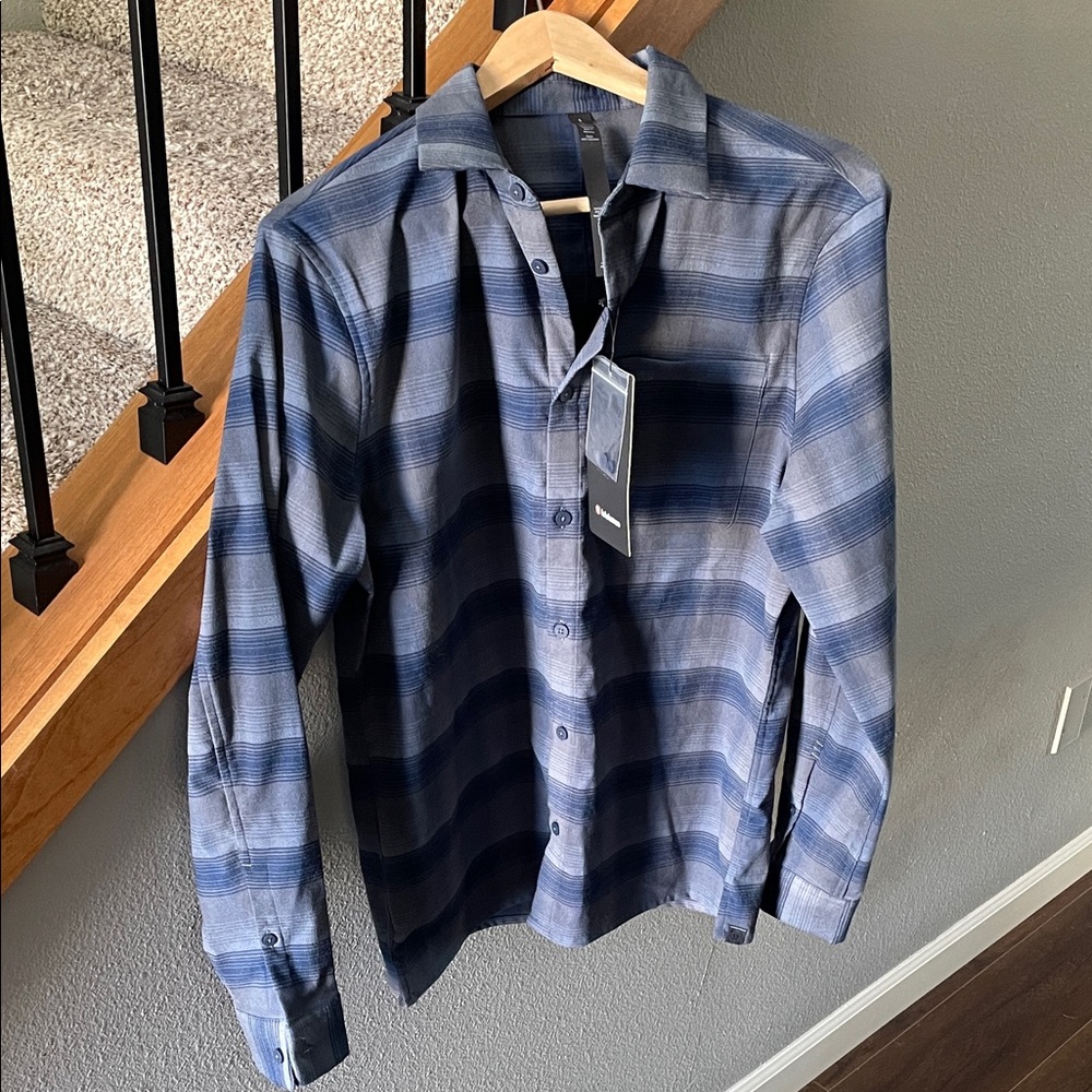 Men's Lululemon Blue Plaid Shirt